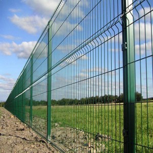 Pvc Coated 3 D Curved Welded Wire Mesh Fence