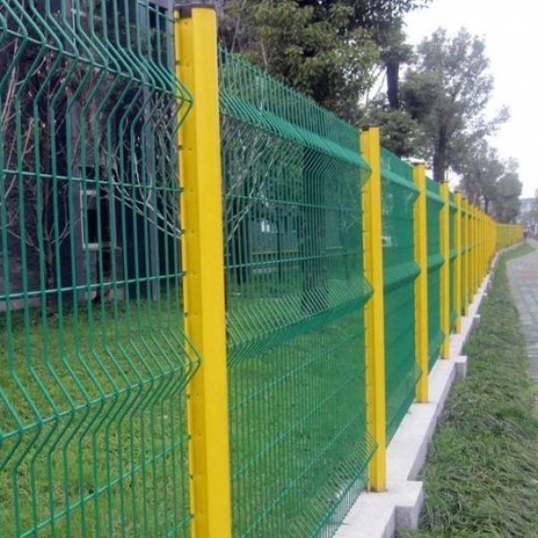 Outdoor Garden Fence 3d Security Fence With Peach Post